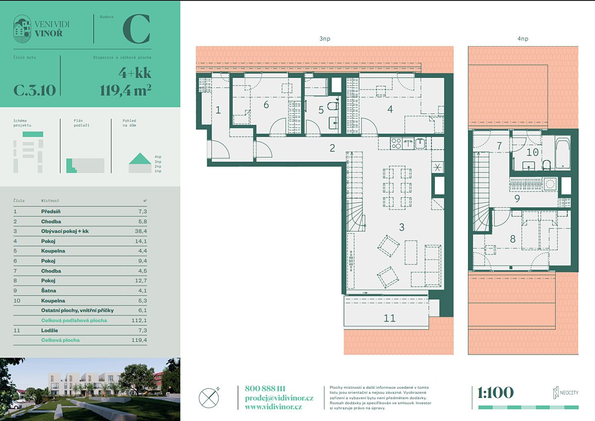 Prodej bytu 4+kk 112 m² – fotografie 5