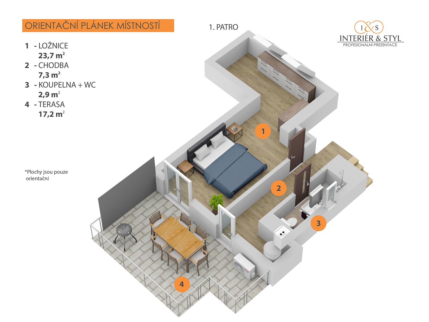 Prodej bytu 2+1 81 m² (Mezonet) – pohled 5
