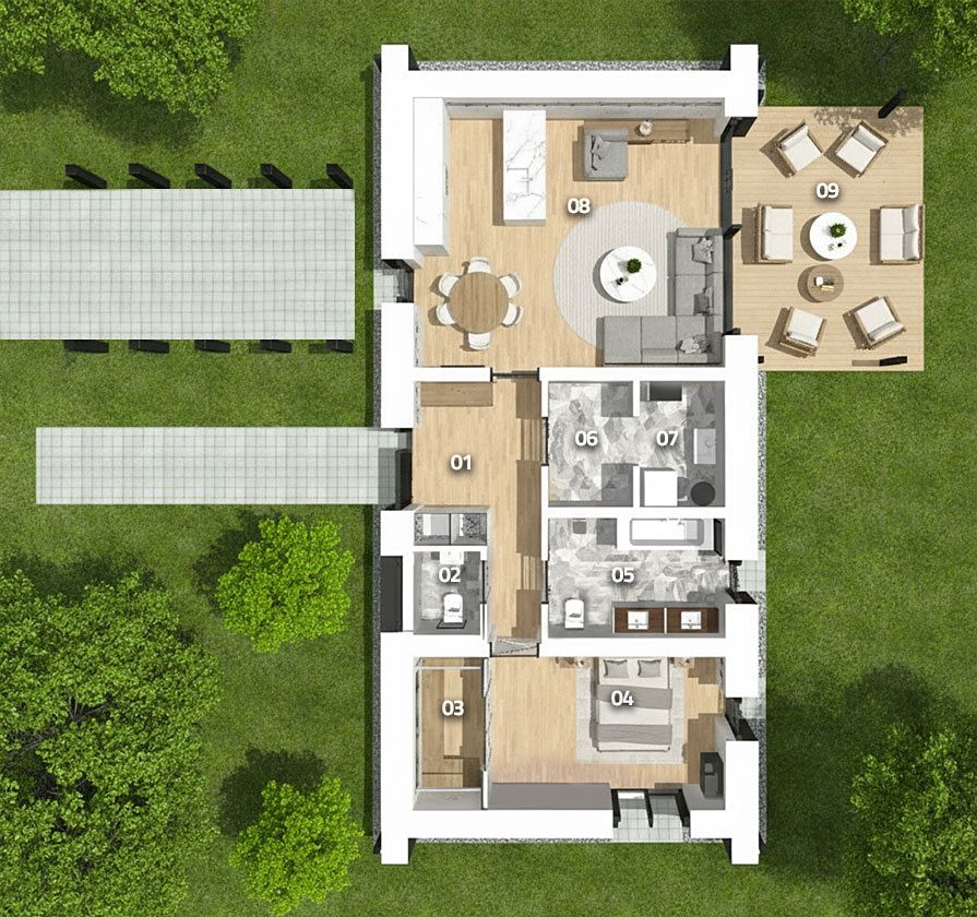Prodej projektu na klíč 70 m², pozemek 839 m² – fotografie 4