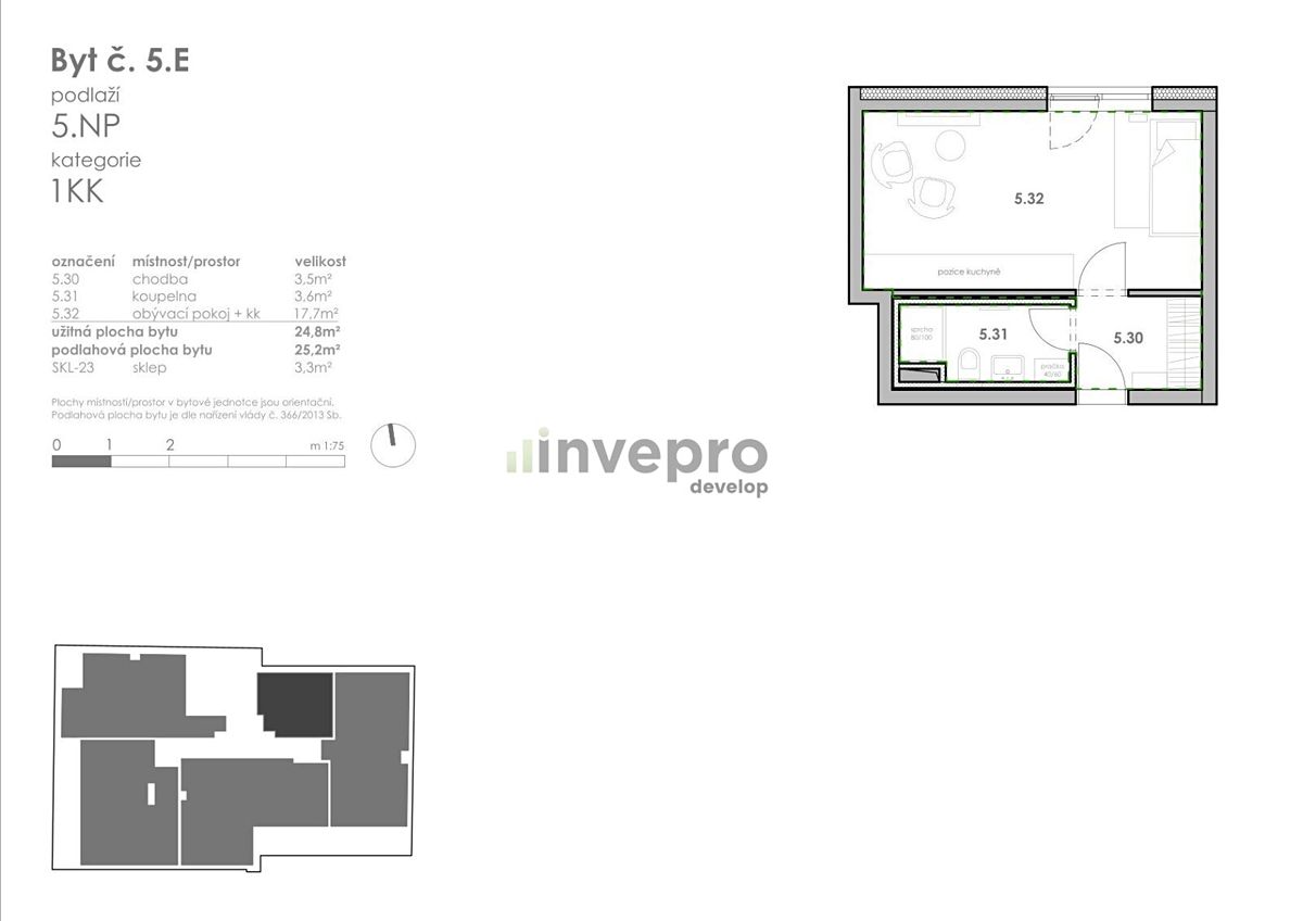 Prodej bytu 1+kk 24 m² – fotografie 2