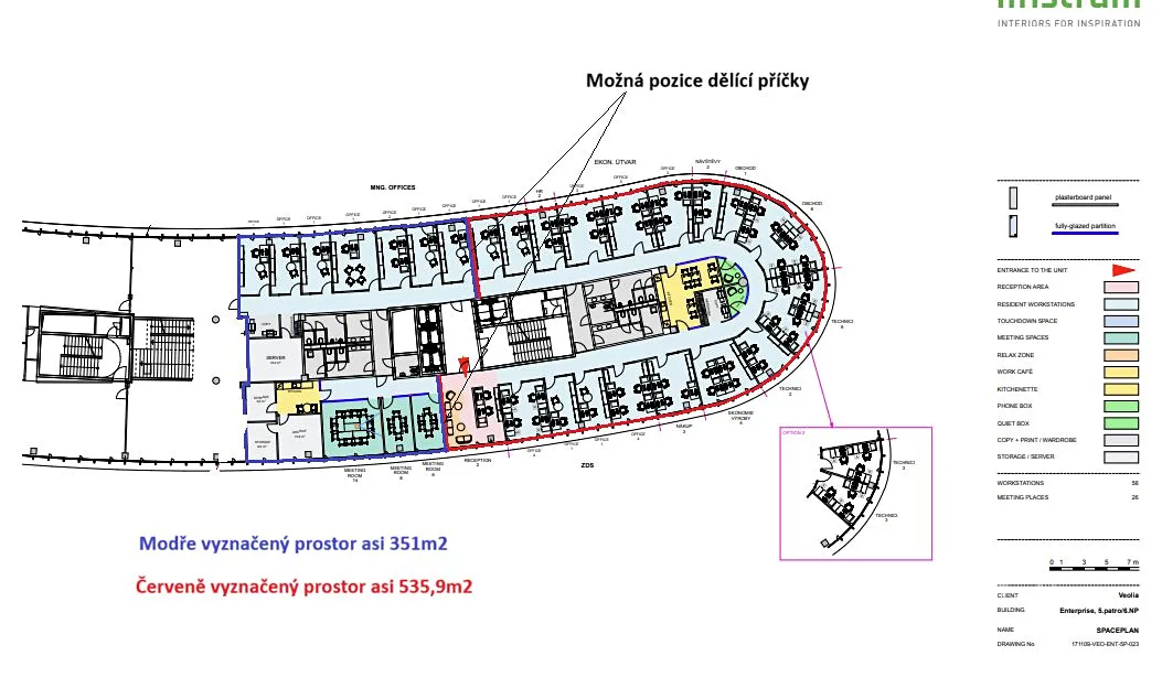 Pronájem kanceláře 535 m² – pohled 4