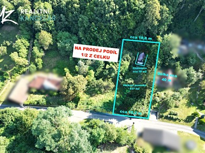 Prodej podílu 1/2  zahrady 655 m²