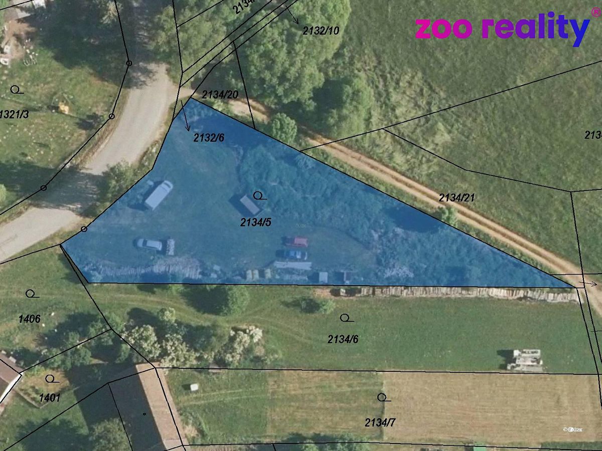 Prodej stavebního pozemku 1843 m², Křemže – fotka 1 z 3