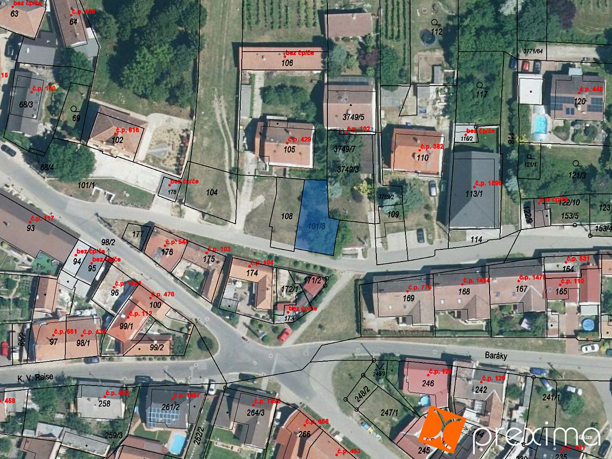 Prodej pozemku 170 m², Bzenec – fotka 1 z 3