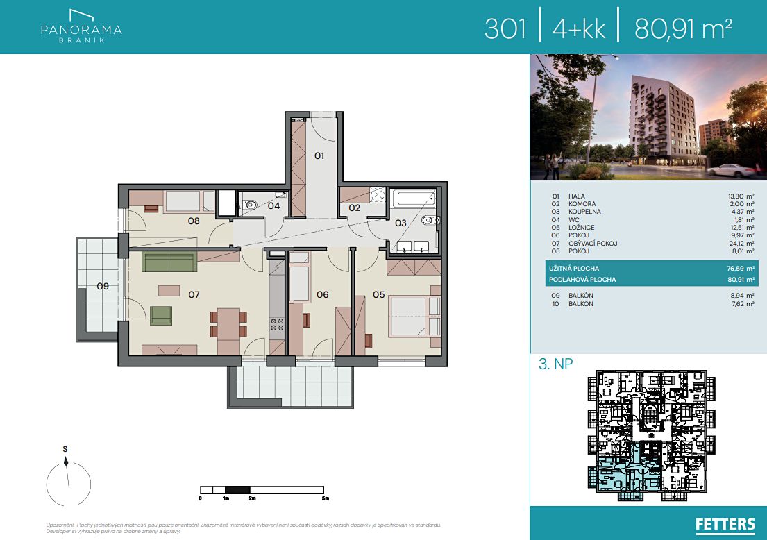 Prodej bytu 4+kk 81 m² – fotografie 3