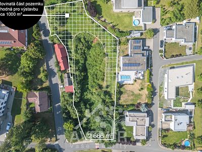Prodej stavebního pozemku 2666 m²