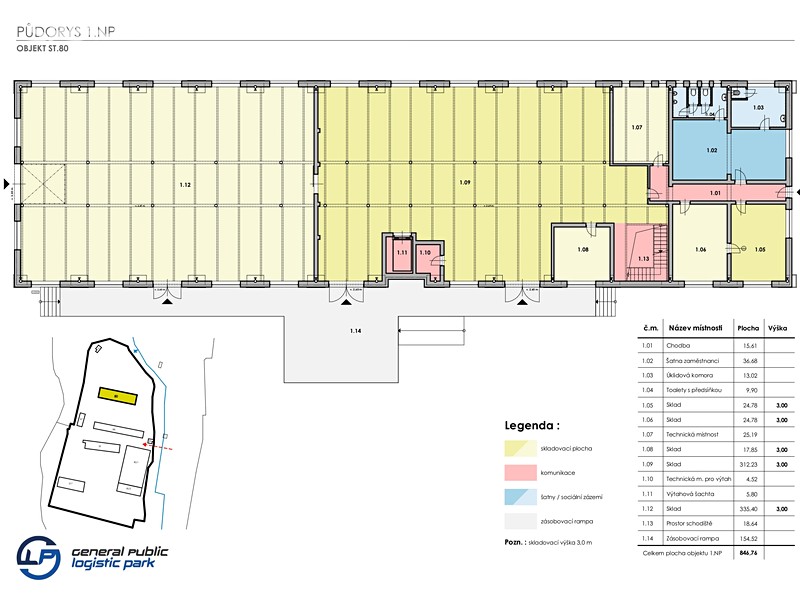 Pronájem skladového prostoru 330 m² – pohled 4