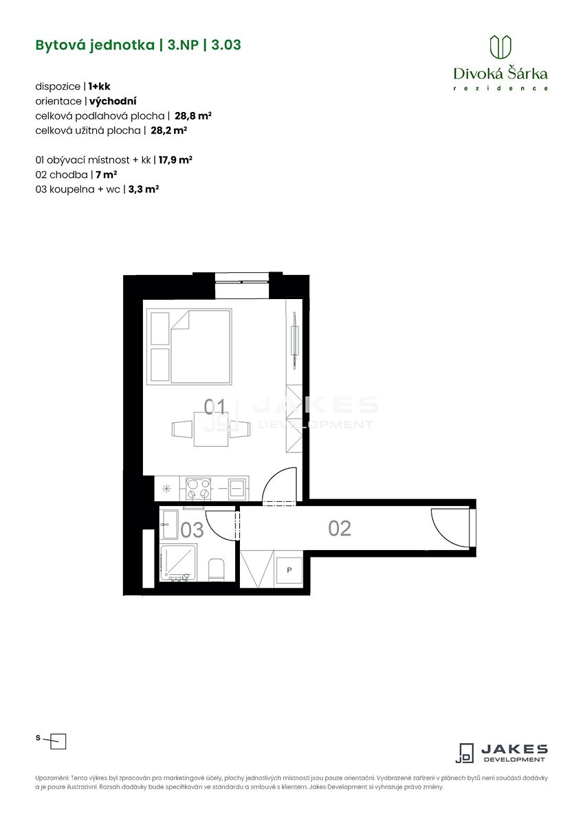 Prodej bytu 1+kk 29 m² – fotografie 3