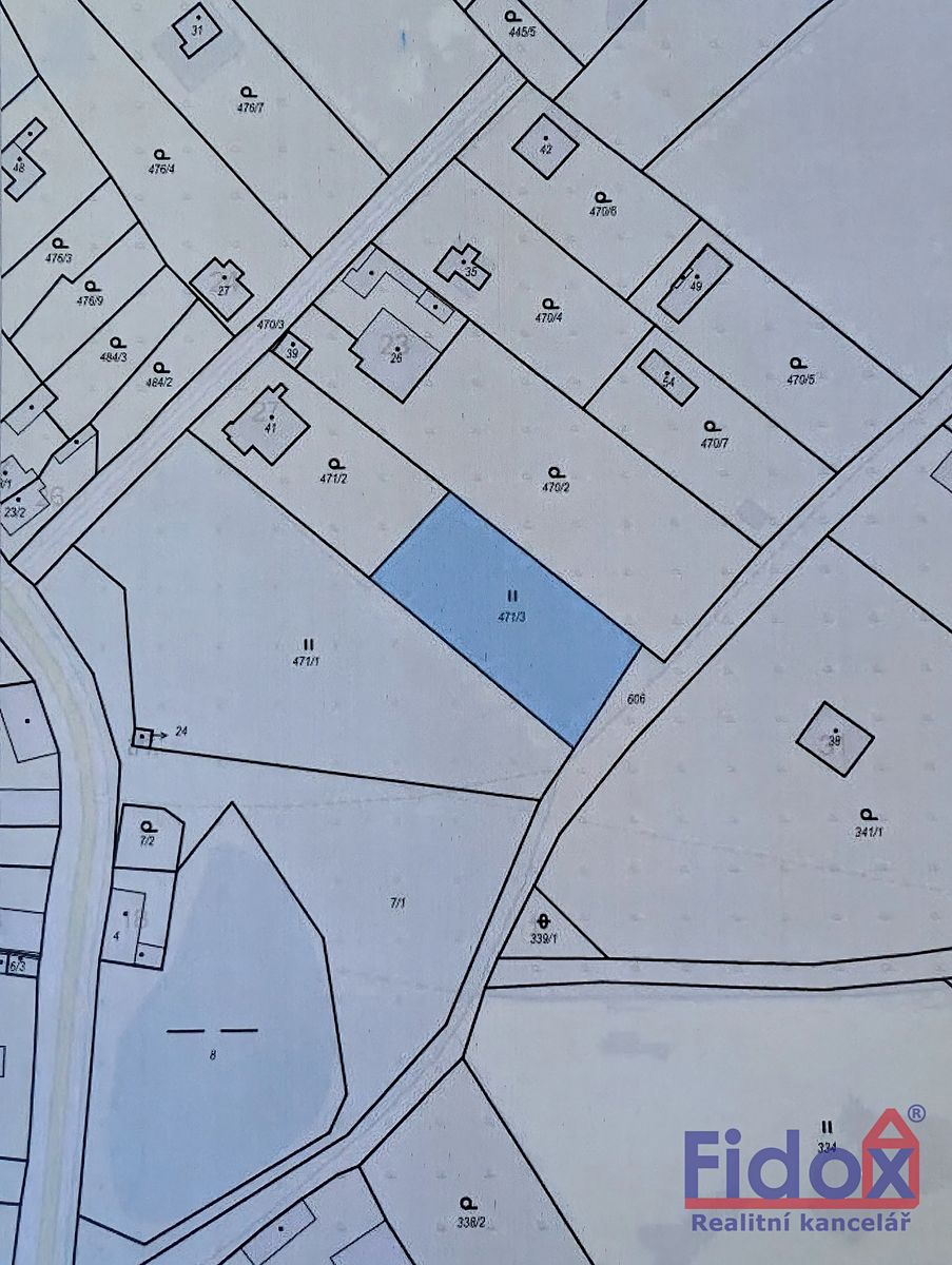 Prodej stavebního pozemku 906 m², Chudenice – fotka 1 z 3