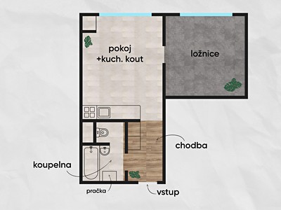 Prodej bytu 1+1 37 m²