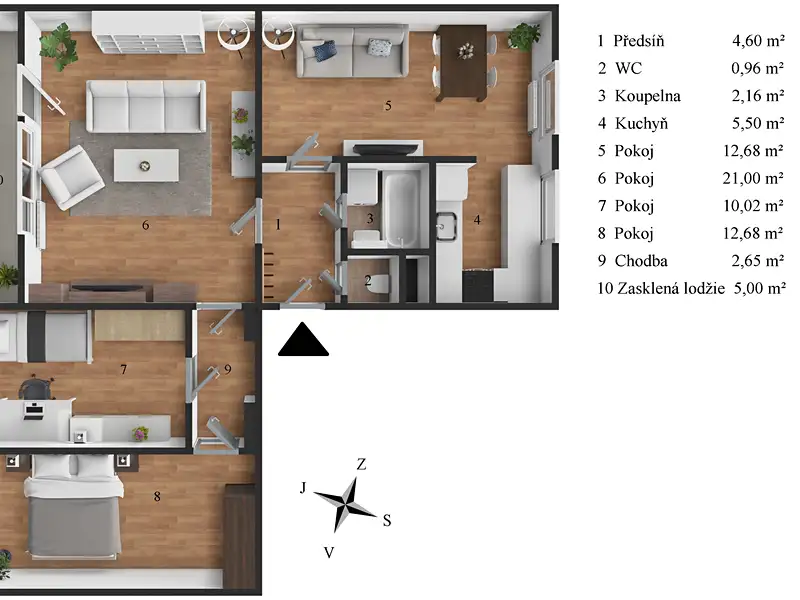 Prodej bytu 4+kk 73 m², Praha – náhled fotky 2