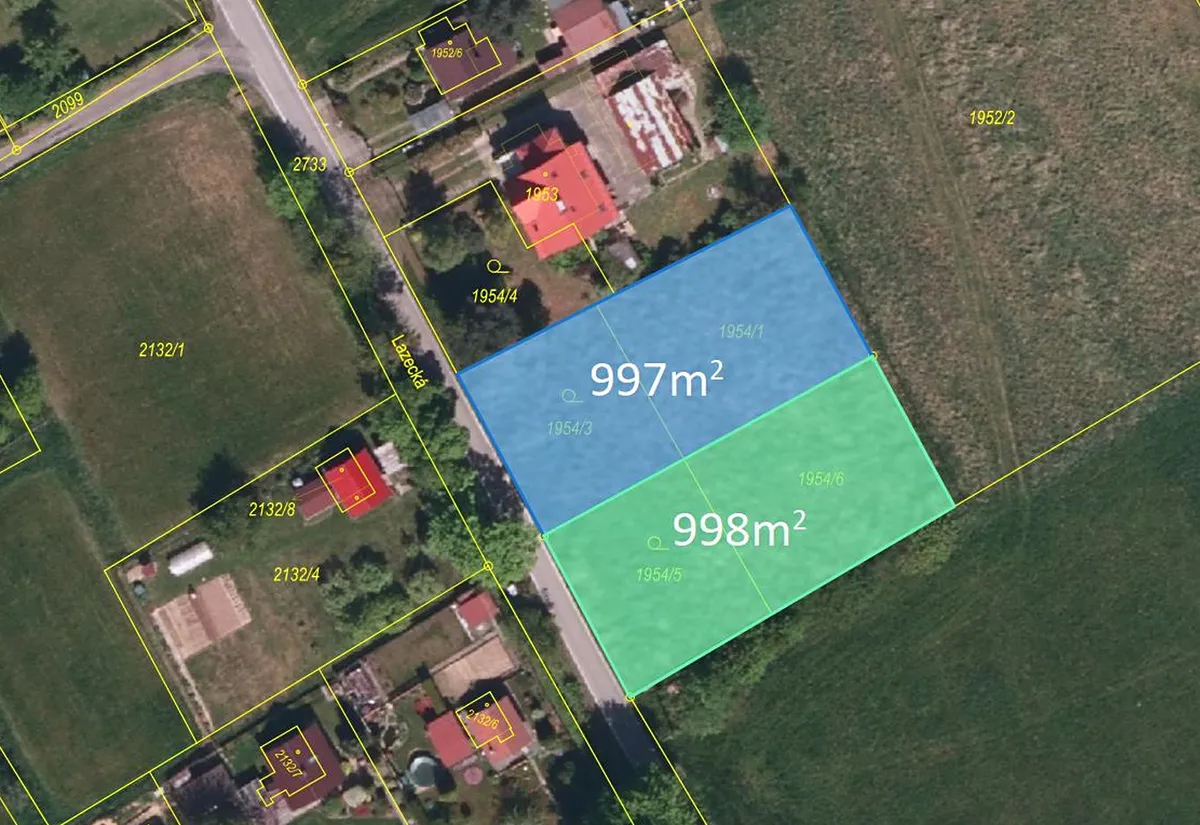 Prodej stavebního pozemku 997 m²