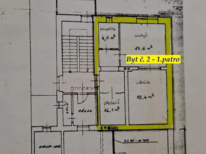 Pronájem bytu 1+1 57 m², Opočno – náhled fotky 2