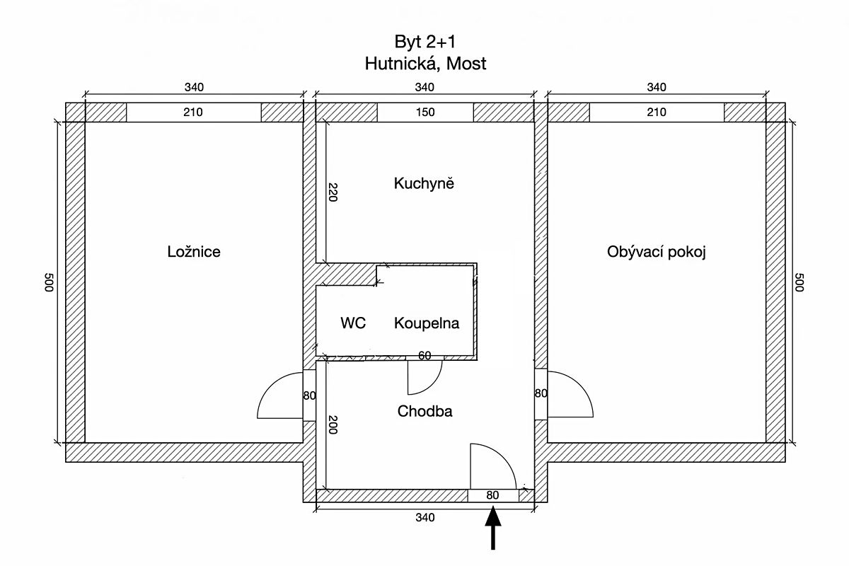 Prodej bytu 2+1 52 m²