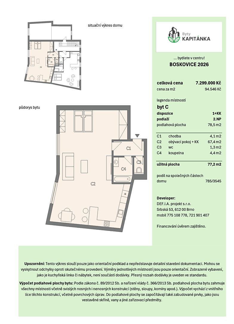 Prodej bytu 1+kk 77 m² – fotografie 5