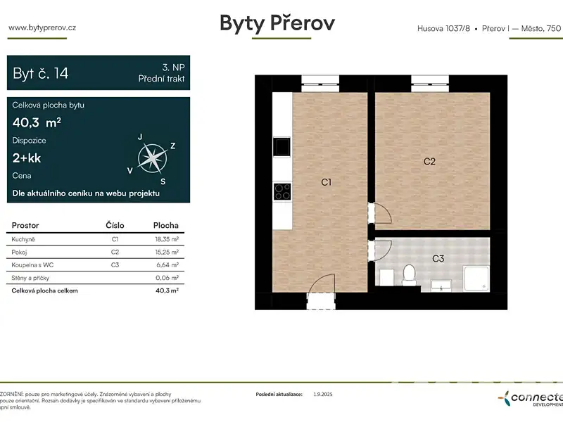 Prodej bytu 2+kk 40 m², Přerov – náhled fotky 3