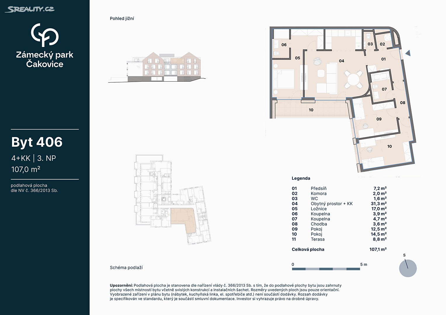 Prodej bytu 4+kk 107 m² (Jednopodlažní) – pohled 2