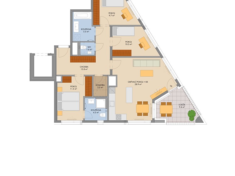 Квартира 4+kk на продаж, 105 м² (12 з 14)