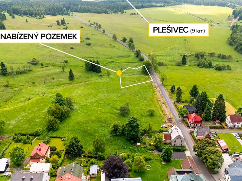 Prodej stavebního pozemku 1480 m², Horní Blatná – náhled fotky 2