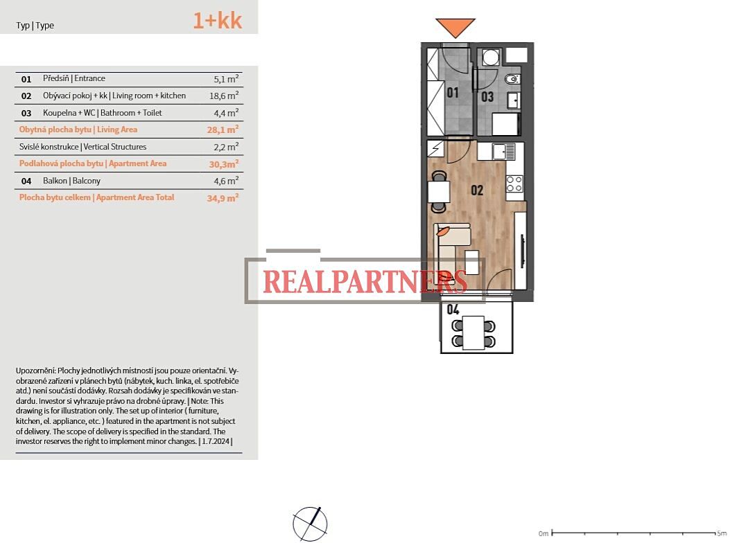Prodej bytu 1+kk 35 m² – fotografie 2