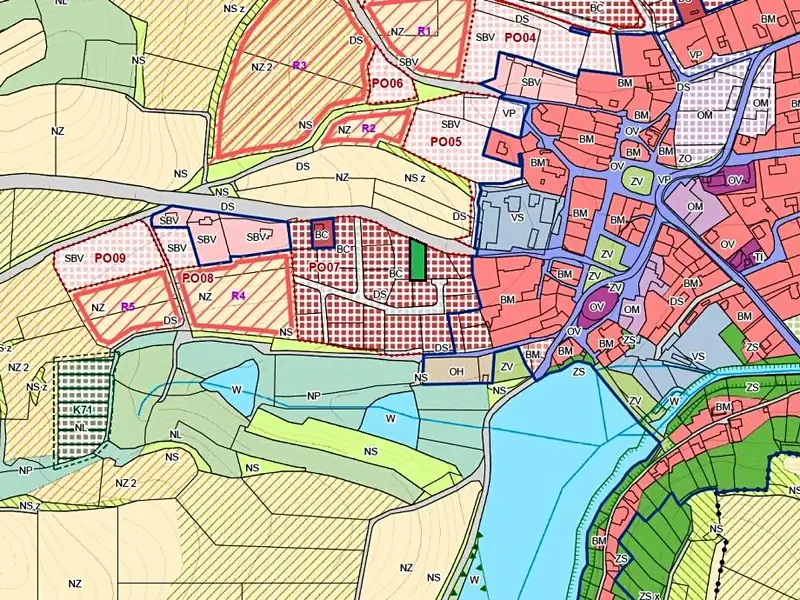 Prodej stavebního pozemku 1000 m², Postupice – náhled fotky 3