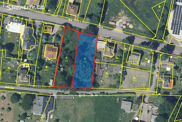 Prodej stavebního pozemku 1126 m²