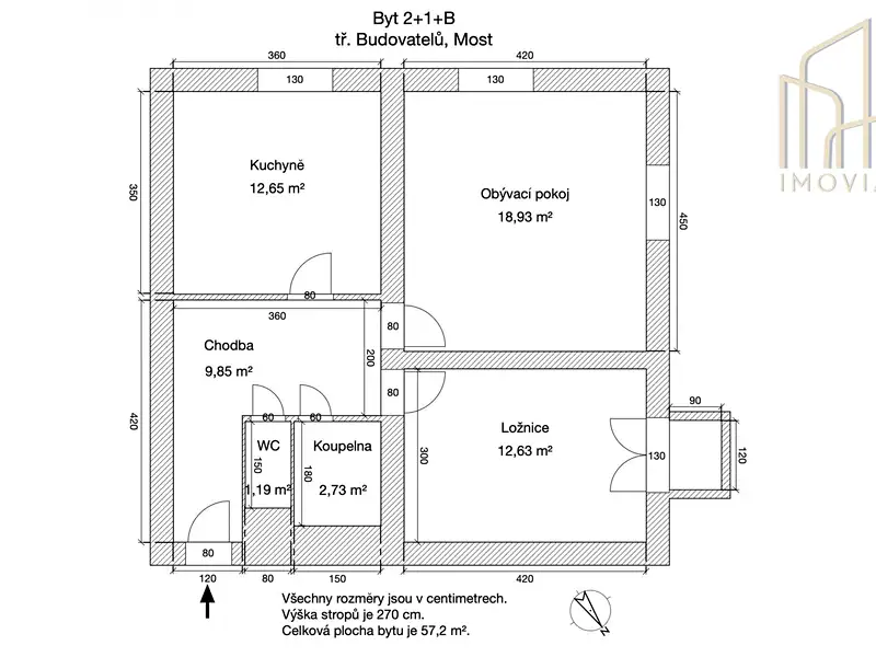 Prodej bytu 2+1 57 m², Most – náhled fotky 3