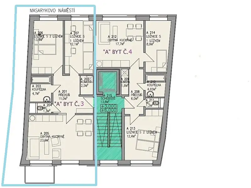 Prodej bytu 3+kk 66 m², Bystřice nad Pernštejnem – náhled fotky 2