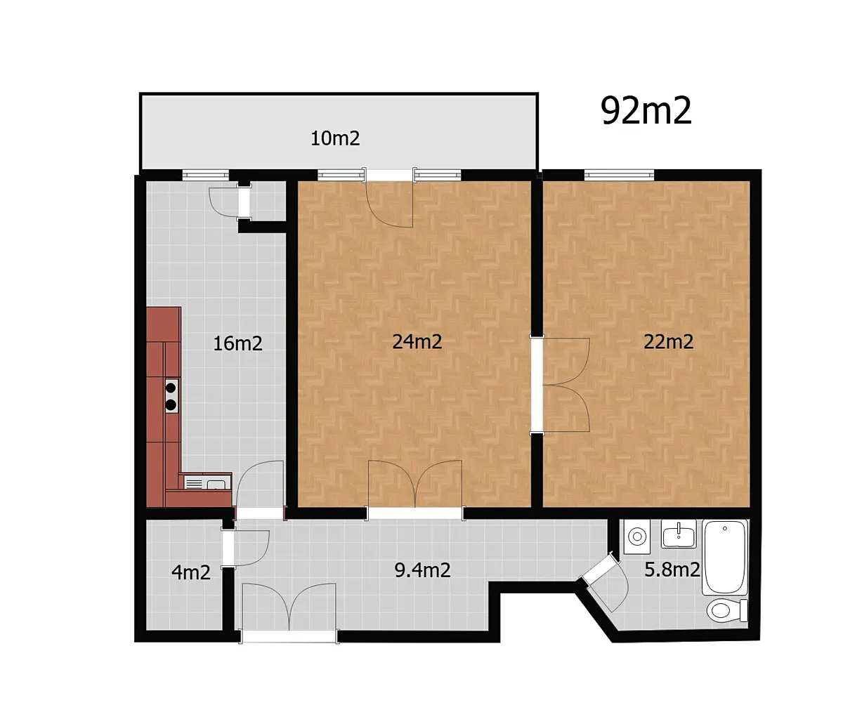 Pronájem bytu 2+1 92 m² – další