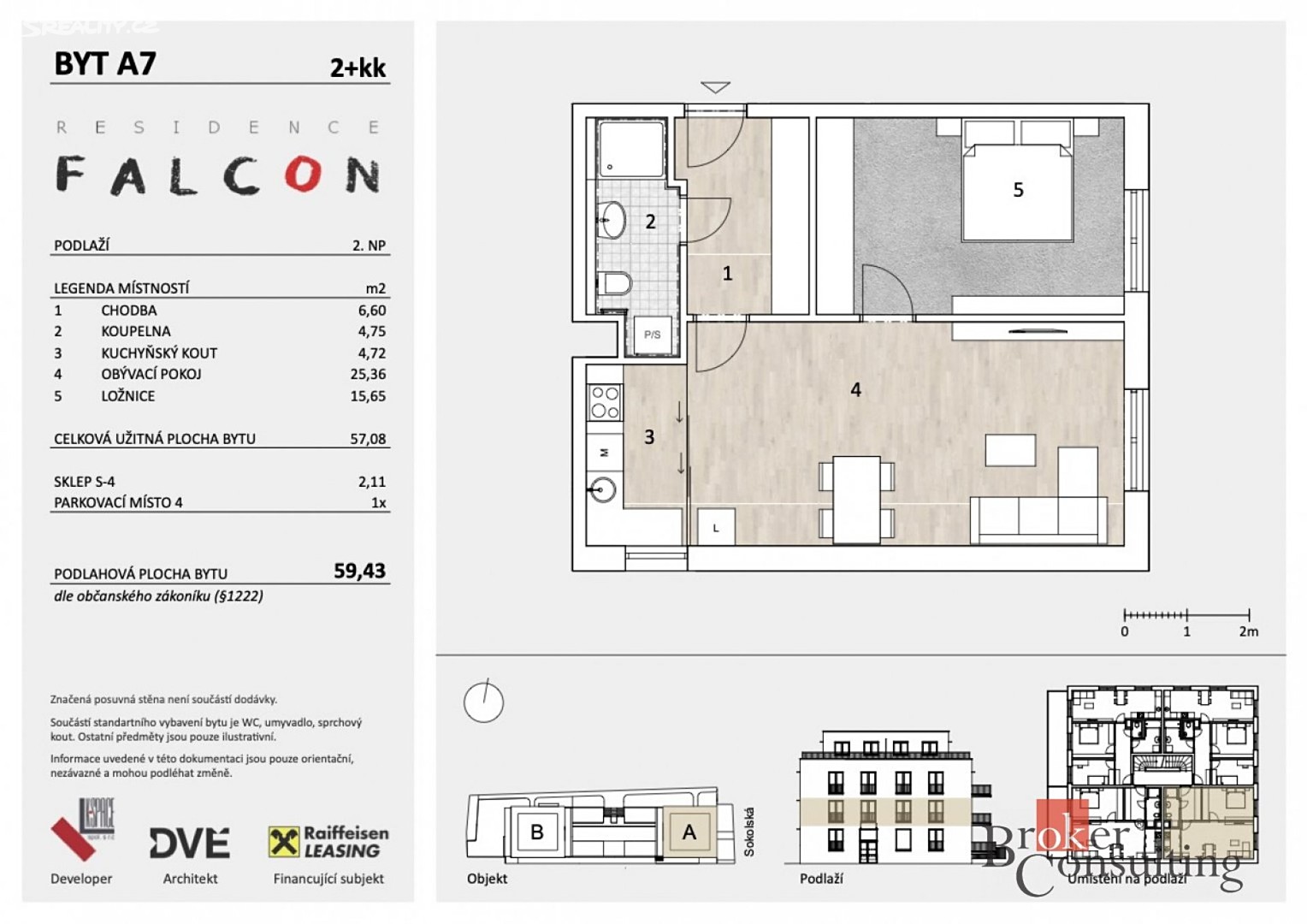 Prodej bytu 2+kk 57 m² – další