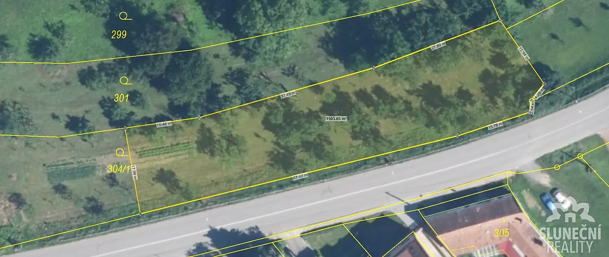Prodej stavebního pozemku 1500 m²