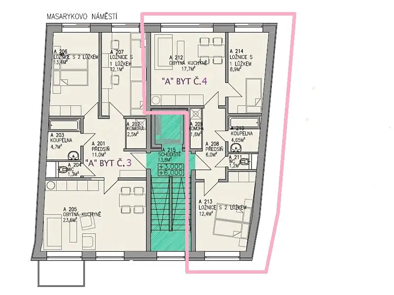 Prodej bytu 3+kk 66 m², Bystřice nad Pernštejnem – náhled fotky 2