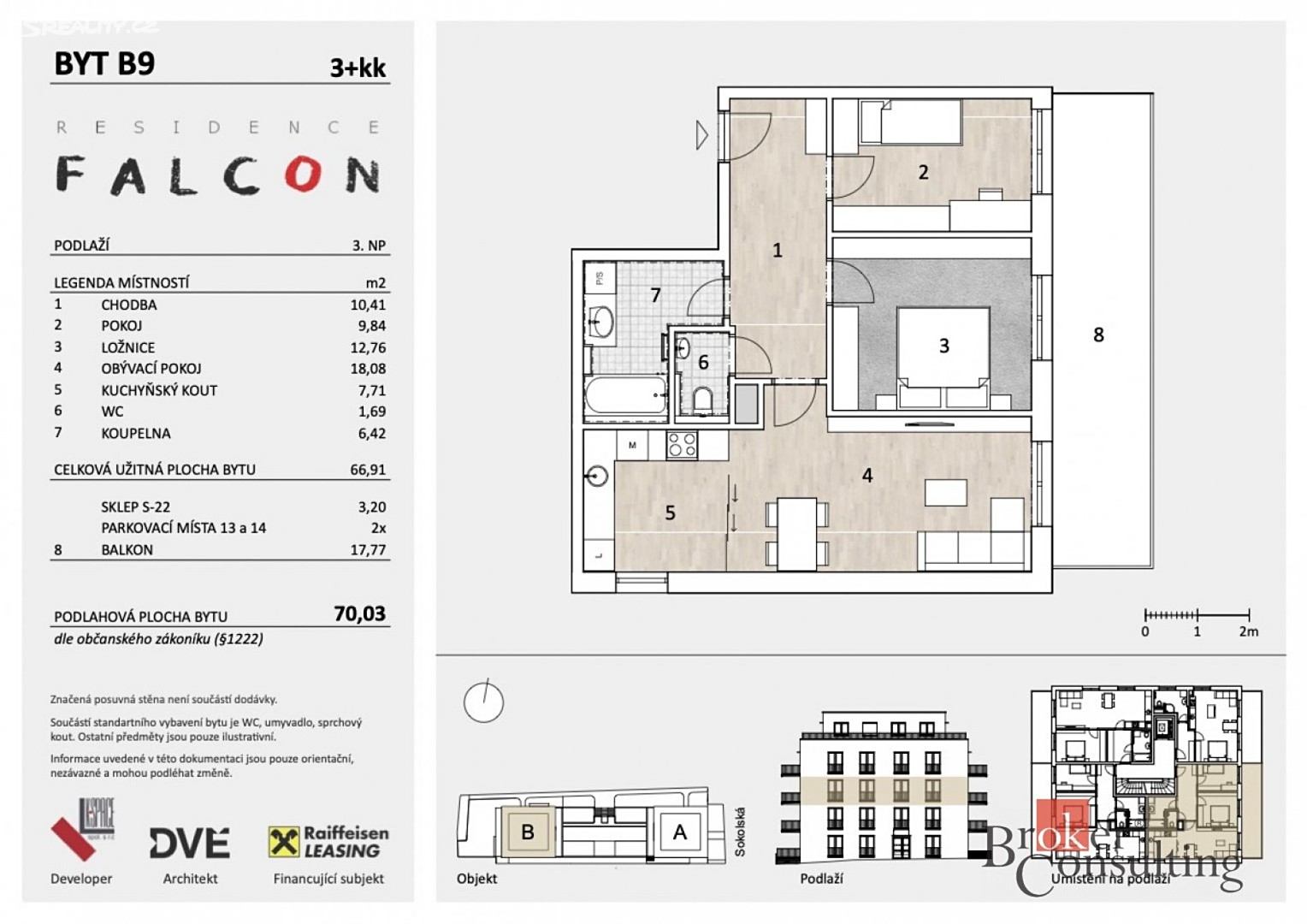 Prodej bytu 3+kk 66 m² – další