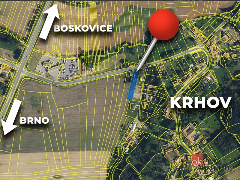 Prodej stavebního pozemku 1488 m², Krhov – náhled fotky 3