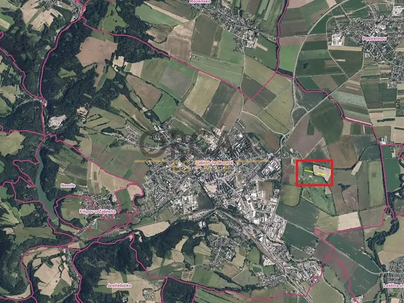 Prodej pole 1665 m², Zábřeh – náhled fotky 3