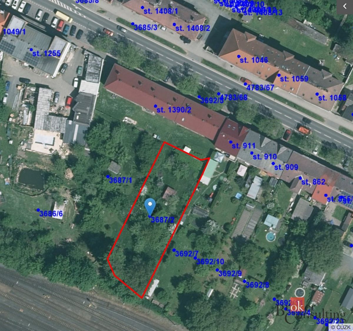 Prodej zahrady 1178 m²