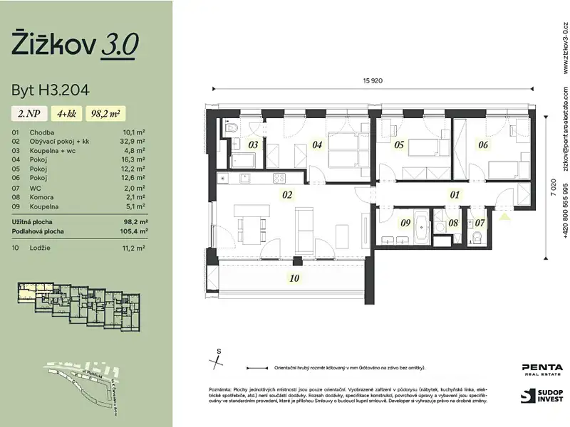 Prodej bytu 4+kk 98 m², Praha – náhled fotky 2