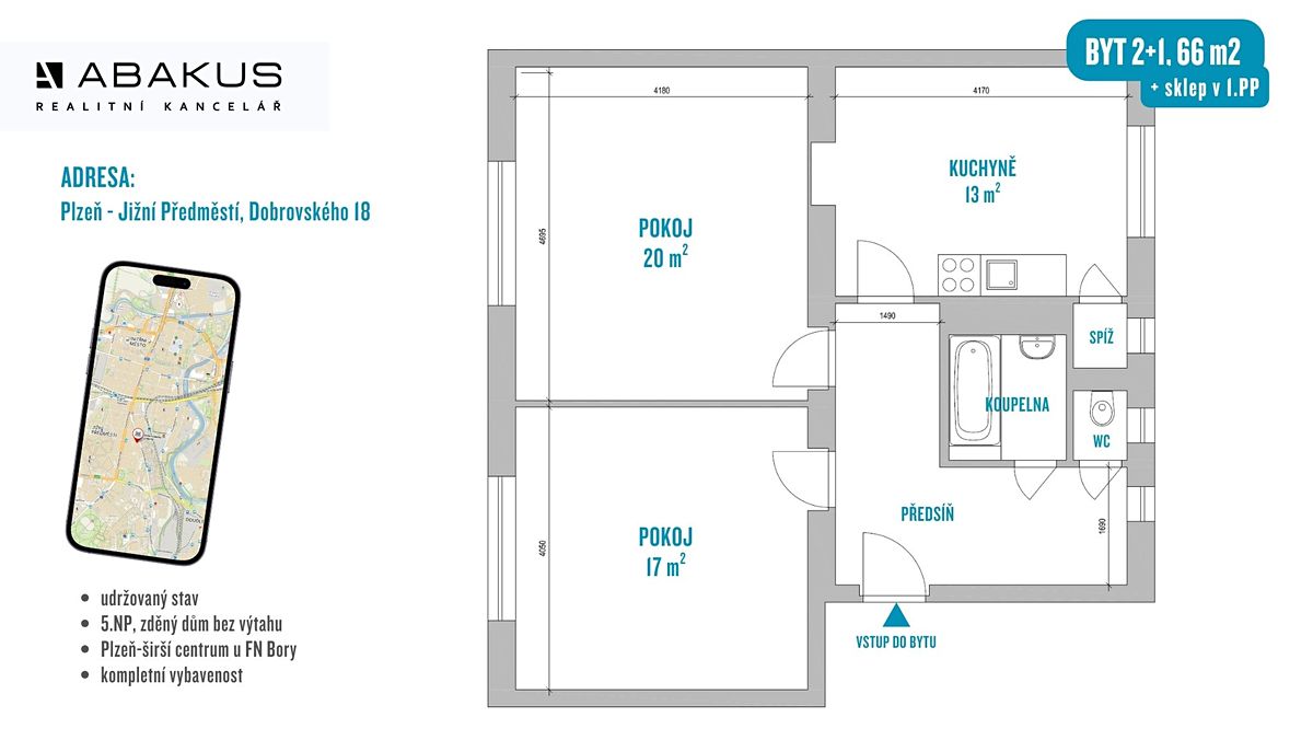 Prodej bytu 2+1 66 m² – fotografie 2