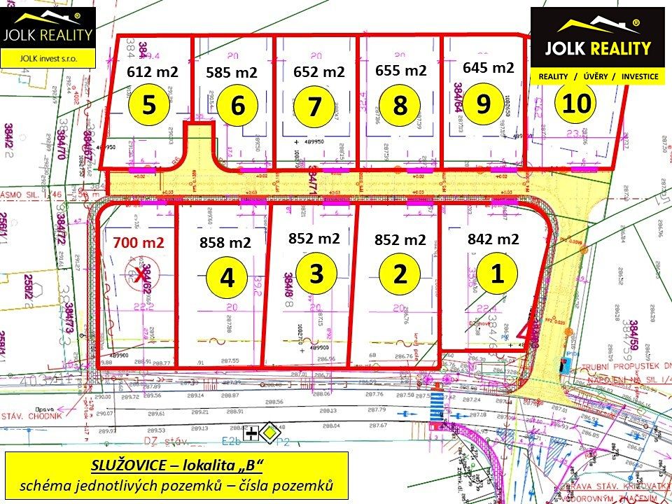 Prodej stavebního pozemku 652 m² – fotografie 3