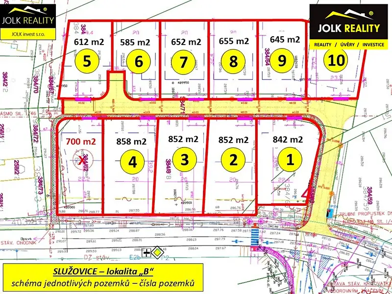 Prodej stavebního pozemku 652 m², Služovice – náhled fotky 3