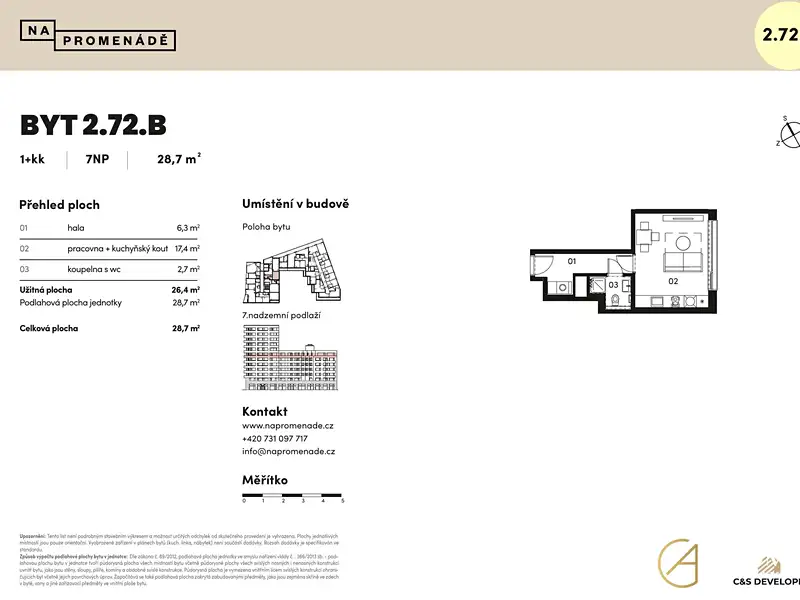 Prodej bytu 1+kk 29 m², Brno – náhled fotky 3