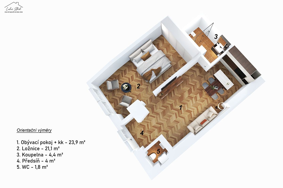 Prodej bytu 2+kk 55 m² – fotografie 3