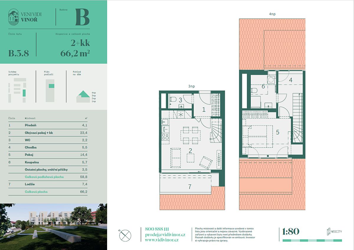 Prodej bytu 2+kk 59 m² – fotografie 5