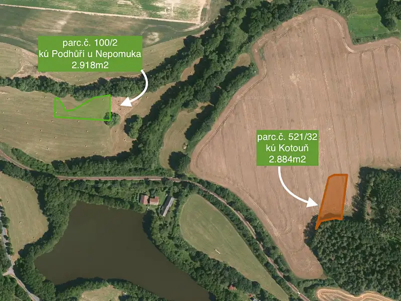 Prodej pole 5802 m², Kasejovice – náhled fotky 1