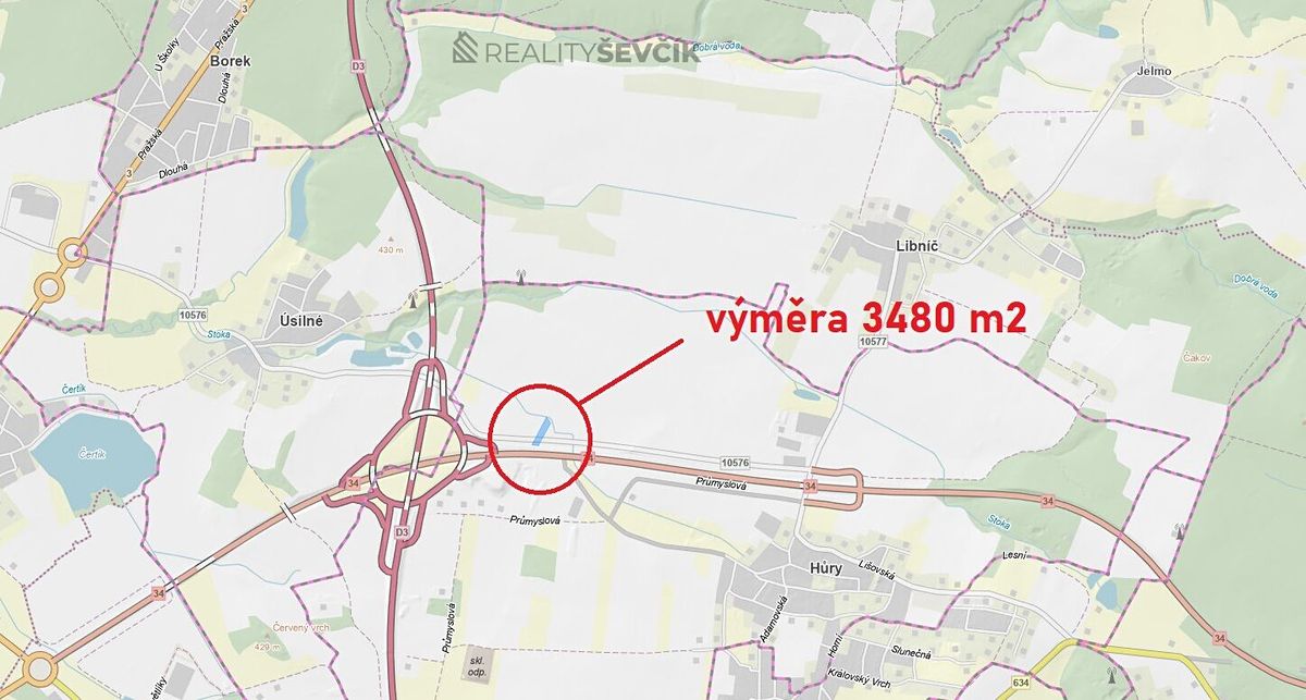Prodej komerčního pozemku 3480 m² – fotografie 2