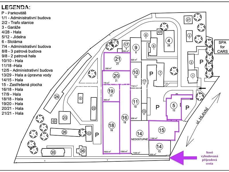 Pronájem výrobní haly, prostoru 1 400 m² – pohled 2