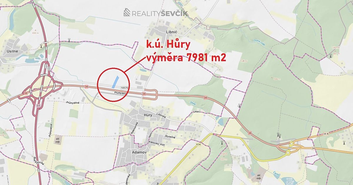 Prodej komerčního pozemku 7981 m²