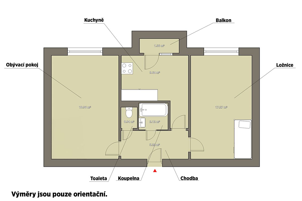 Prodej bytu 2+1 55 m² – fotografie 5
