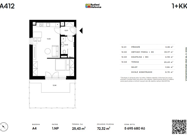 Wohnung 1+kk zum Kauf, 47 m² (5 von 8)