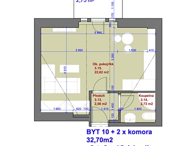 Prodej bytu 1+kk 32 m²